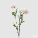 Fiore artificiale Ranuncolo 3 boccioli con foglie EDG Enzo De Gasperi