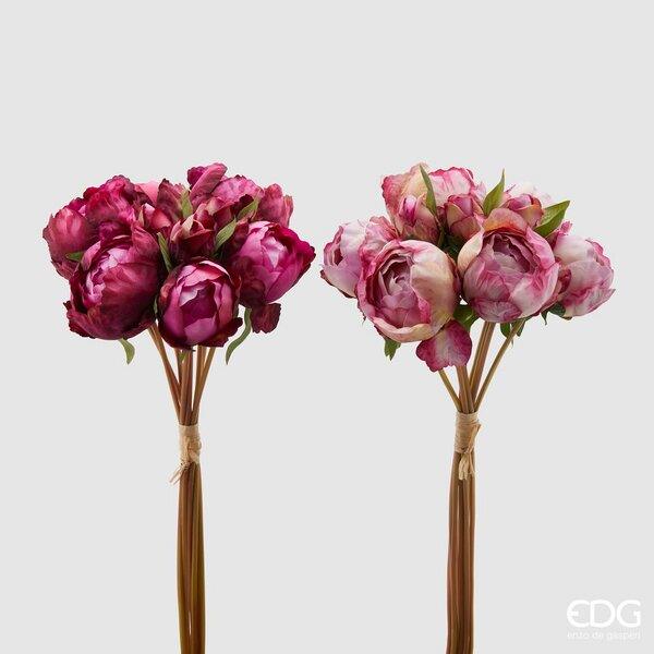 Bouquet Fiori Artificiali  Peonia Olis 2 colori Assortiti EDG Enzo De Gasperi