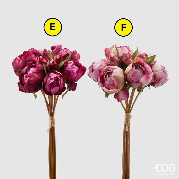 Bouquet Fiori Artificiali  Peonia Olis 2 colori Assortiti EDG Enzo De Gasperi