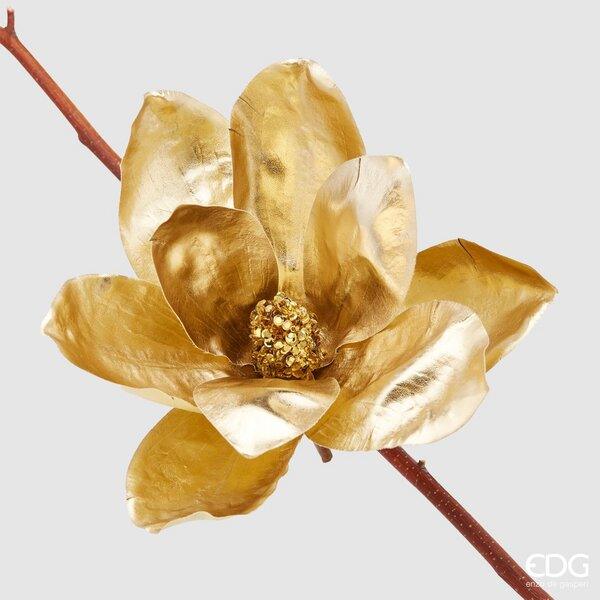 Enzo De Gasperi Magnolia Oro Metal con clip Natale 2024 🌸