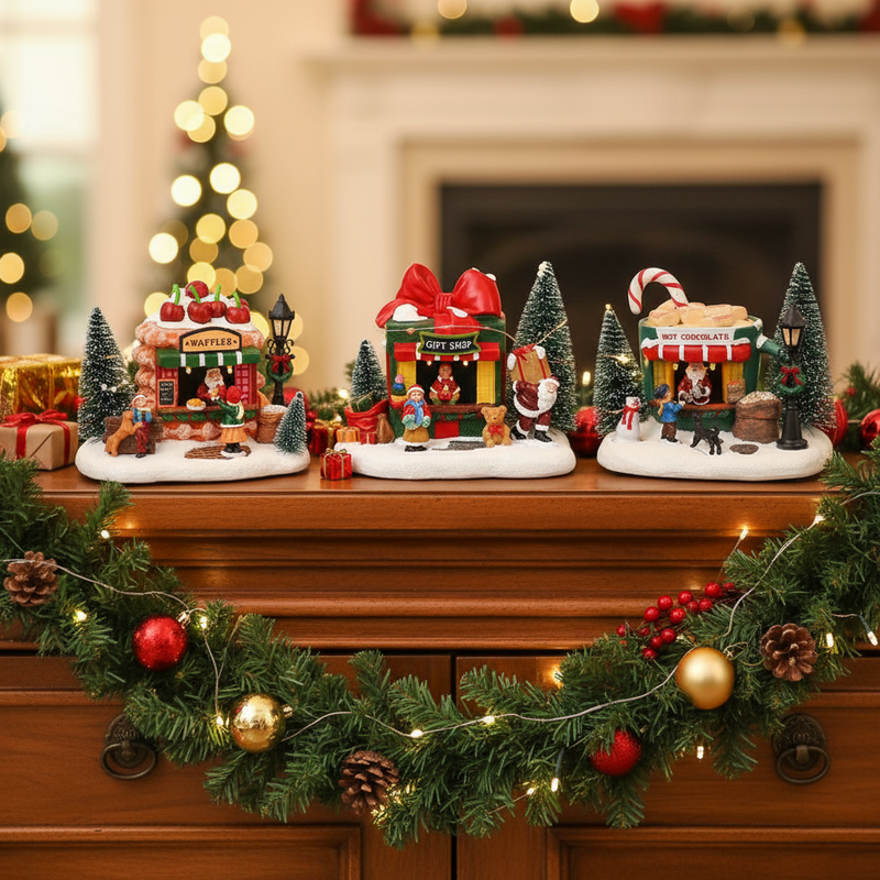 Timstor Carillon Negozio Di Natale con Babbo Natale e Bambini, con luci Led 🎄 Natale 2025