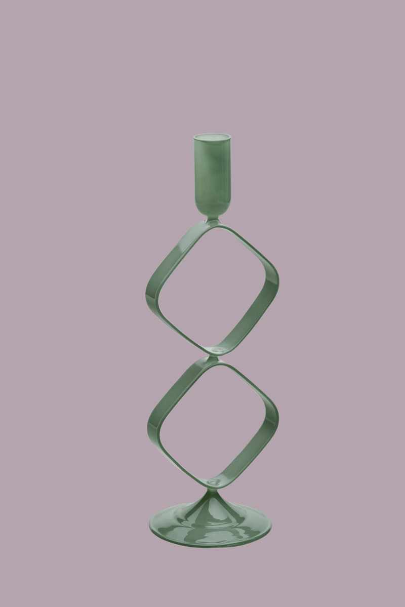 Galbiati Milano Portacandela Chains a Rombi in vetro Borosilicato colorati