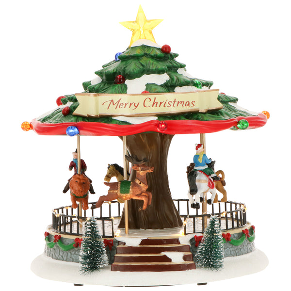 Carillon Carosello Animato Led Natale 2023 Timstor