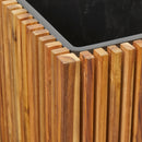 EDG Enzo De Gasperi Vaso listelli Quadrato Outdoor in legno di acacia Naturale