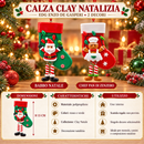 EDG Enzo De Gasperi | Calza Clay Natalizia H 15 cm – 2 Decori