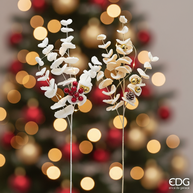 EDG Enzo De Gasperi | Eucalipto decorativo con pelo e ramo Natale 2025