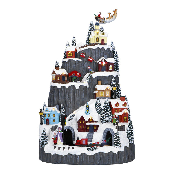 Carillon Led  Montagna di neve animata Natale 2023 Timstor