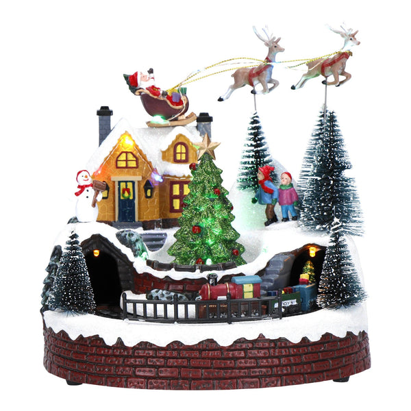 Carillon Led Villaggio con Treno animato Natale 2023 Timstor
