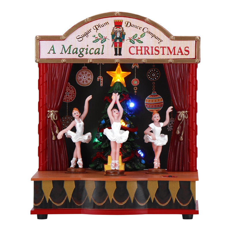 Carillon Led Palco con Ballerini animati Natale Natale 2023 Timstor