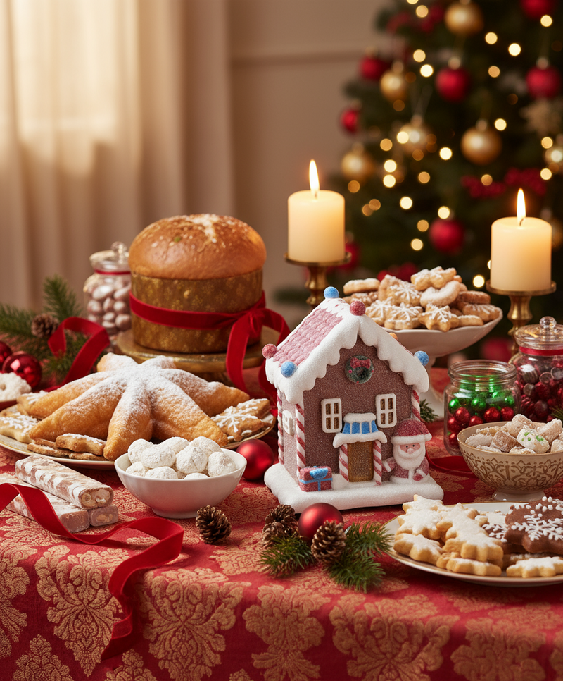 Timstor | Decoro LED Casa delle Caramelle in stile Marzapane – Natale 2025