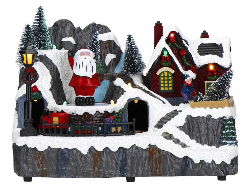 Carillon Led Scenario Albero e Babbo Natale Animati Natale 2023 Timstor