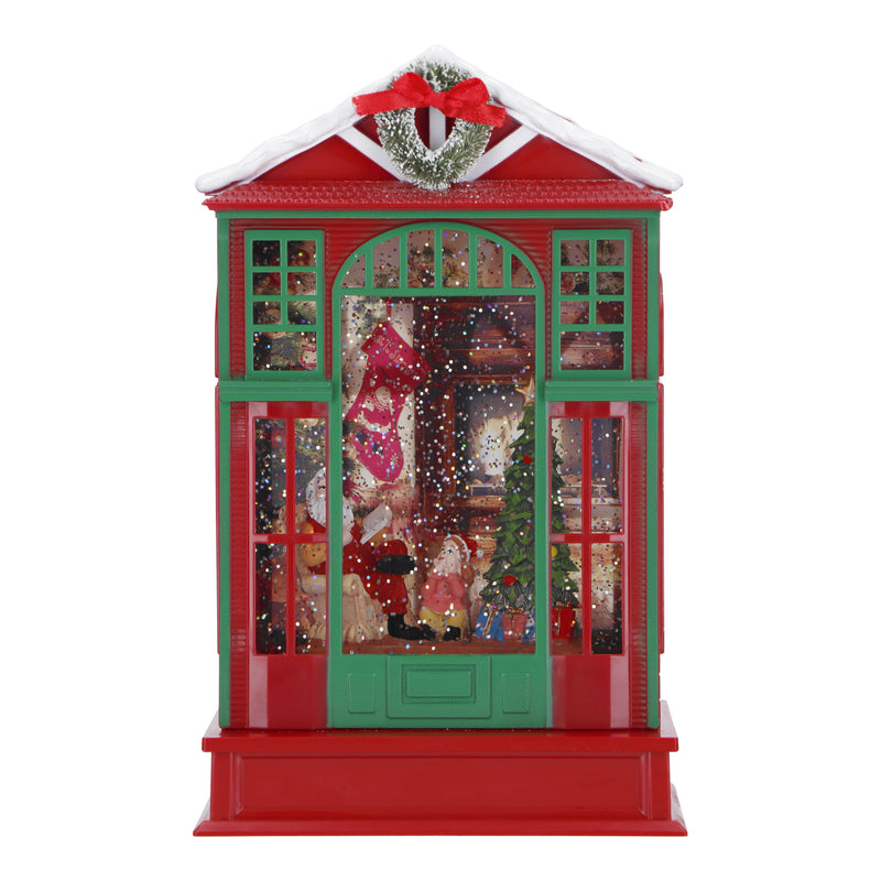 Carillon Led Casa di Babbo Natale che gira con acqua Natale 2023 Timstor