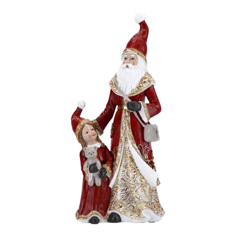 Decoro Babbo Natale con bambino Poly Natale 2023 Timstor