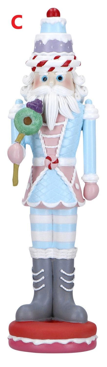 Decoro Schiaccianoci Candy Cake Poly H. 32 cm. Natale 2023 Timtsor