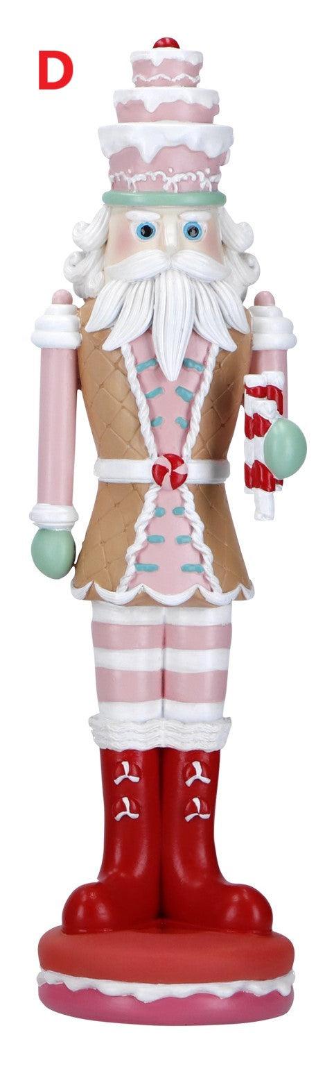 Decoro Schiaccianoci Candy Cake Poly H. 32 cm. Natale 2023 Timtsor
