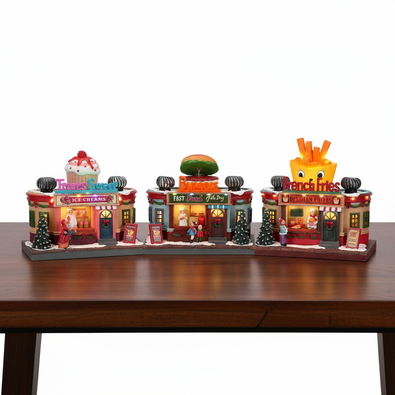 Timstor Villaggio Food Shop con Personaggi e  luci Led  🎄 Natale 2025