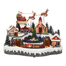 Timstor | Villaggio Natalizio animato con slitta di Babbo Natale - Natale 2025
