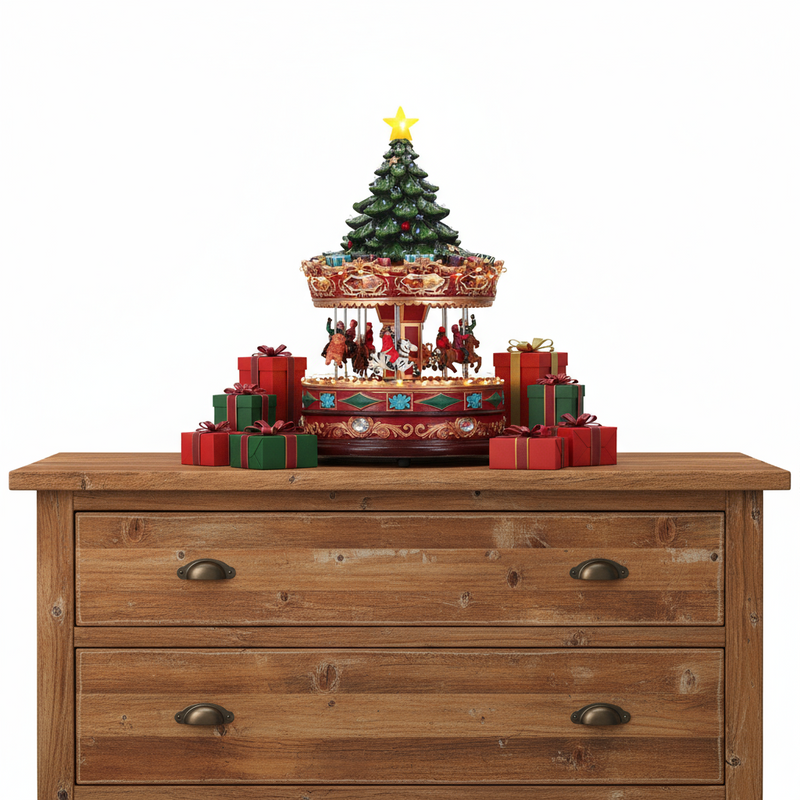 Timstor Carillon Animato con Giostra Led Cavallini e Albero 🎉 🎄  Natale 2025