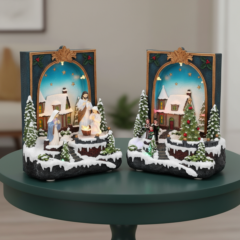 Timstor Villaggio con Personaggi e Chiesa con Luci Led 🎄 Natale 2025