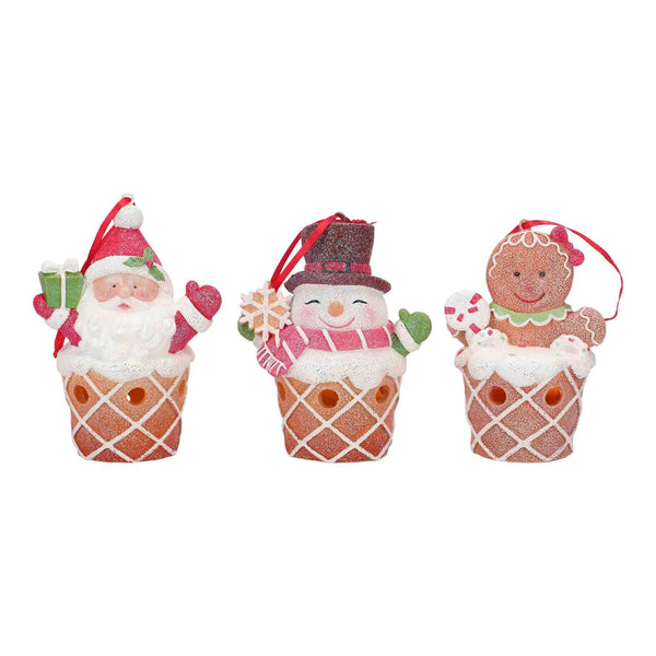 Timstor Decoro Gelato con Personaggi, Glitter e luci Led  🎄 Natale 2024