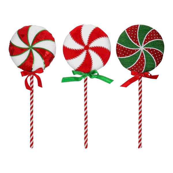 Timstor Lollipop Decoro in Tessuto 🍭 con Fiocco 🎄 Natale 2024