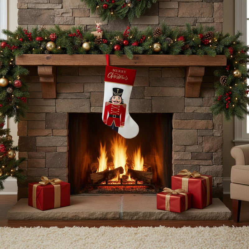 Timstor Calza di Natale in Tessuto con Decoro Soldatino 🎄 Natale 2025