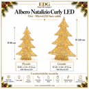 EDG Enzo De Gasperi | Decoro Albero Curly con Led - 2 Dimensioni