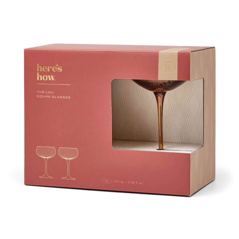 Here's How | Set 2 Pz Bicchiere "The Lou Coupe" in vetro
