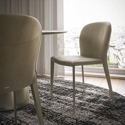 Set 2 pz. Sedia Struttura Metallo Seduta ecopelle Nancy ML Cattelan Italia