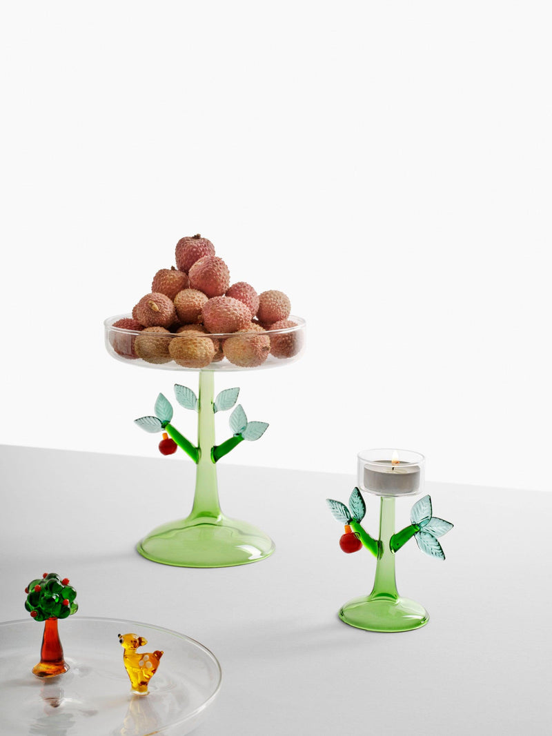 Ichendorf Portacandela - Tealight in vetro Melo Natale 2024 Red Apple fatto a Mano