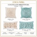 L'Oca Nera | Cuscino con imbottitura interna 30x50 cm. - 45x45 cm.