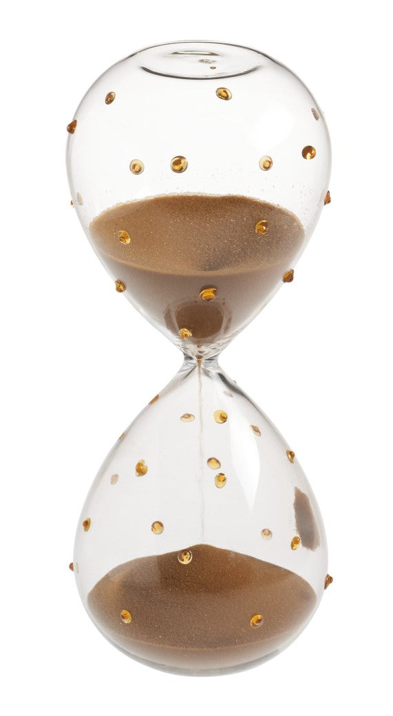 Galbiati Milano | Clessidra a pois con sabbia in vetro borosilicato Incanto Dorato