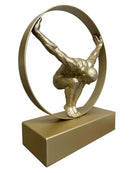 MASCAGNI | Statua atleta, uomo, figura, tuffatore, oggetto deco champagne in resina