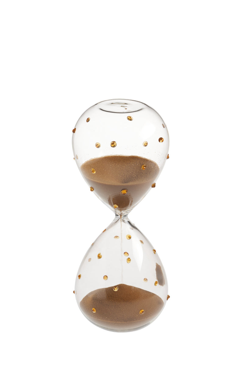 Galbiati Milano | Clessidra a pois con sabbia in vetro borosilicato Incanto Dorato