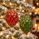 EDG Enzo De Gasperi | Fuso capitonnè decorativo in vetro Natale - 2 Colori