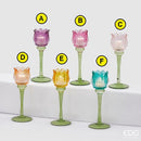 EDG Enzo De Gasperi Portacandela Stelo Tulip in Vetro