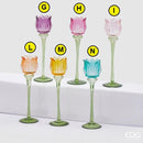 EDG Enzo De Gasperi Portacandela Stelo Tulip in Vetro