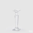 Enzo De Gasperi Portacandela Crystal Quadrato in Vetro