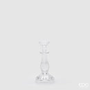 Enzo De Gasperi Portacandela Crystal Sinuoso in Vetro