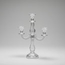 Enzo De Gasperi Portacandela Crystal 3 Fiamme in Vetro