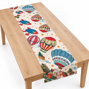 L'Oca Nera | Runner Natalizio con Mongolfiere Antimacchia 155x50