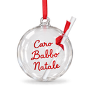 Simple Day | Pallina Natalizia Porta Letterina in Vetro Ø 12 cm – 3 Decori
