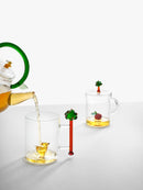 Ichendorf Tazza in vetro con decoro Cerbiatto - Melo Natale 2025 Red Apple fatta a Mano ✋🏻