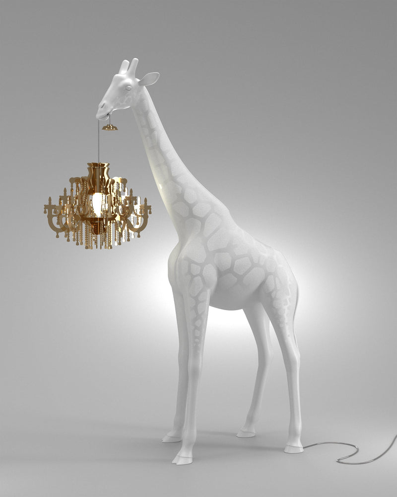 Lampada polietilene Giraffa In Love XS Bianco QEEBOO