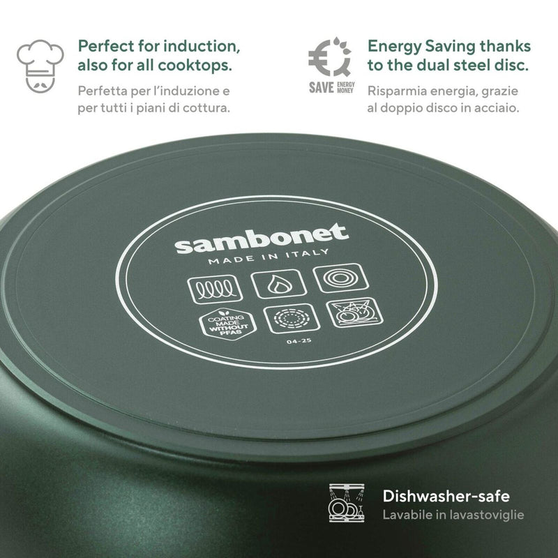 🆕 Sambonet | Padella 1 Manico Titan Pro Green Double Induction in Alluminio