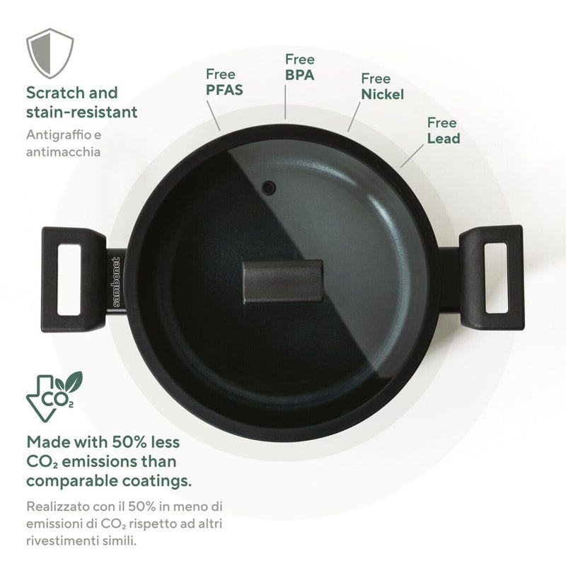 🆕 Sambonet | Tegame 2 Maniglie Titan Pro Green Double Induction in Alluminio