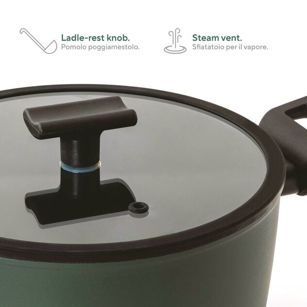 🆕 Sambonet | Casseruola Alta 2 Maniglie Titan Pro Green Double Induction in Alluminio