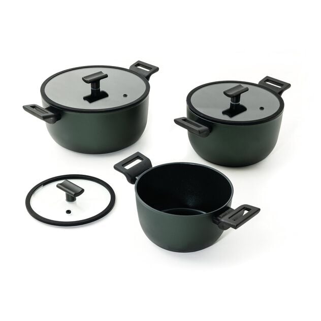 🆕 Sambonet | Casseruola Alta 2 Maniglie Titan Pro Green Double Induction in Alluminio