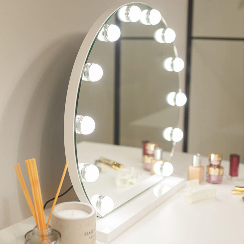 Flamingueo Specchio Trucco con Luci LED da appoggio e da Parete