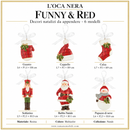 L'Oca Nera | Decoro da Appendere Natale  Funny & Red - 6 Decori